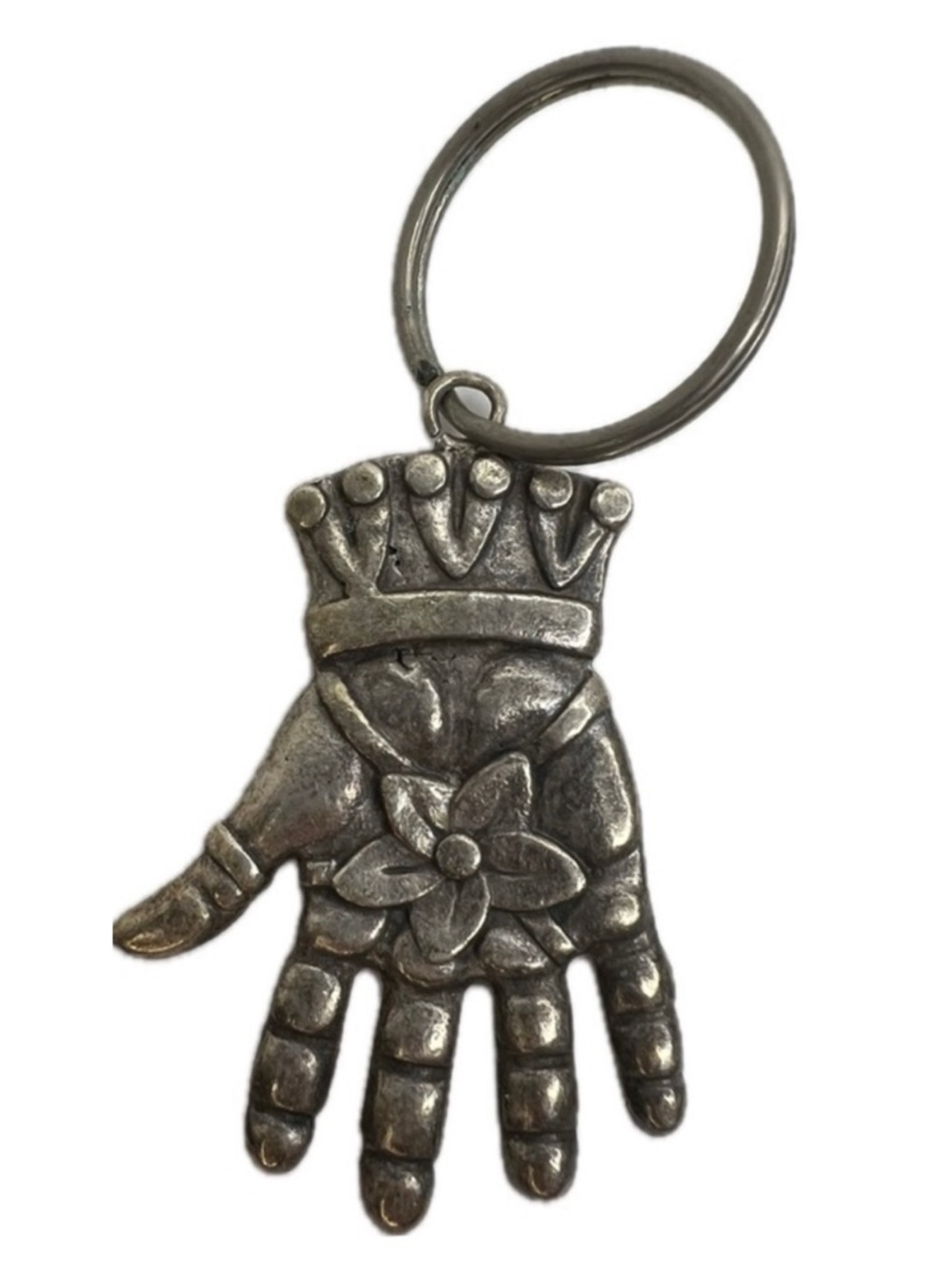 India Painted Yoga Mehndi Hands Key Chain Charm Keychain